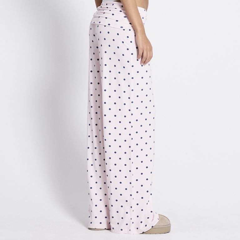 Foldable wide pants "Eleni Printed" Pink